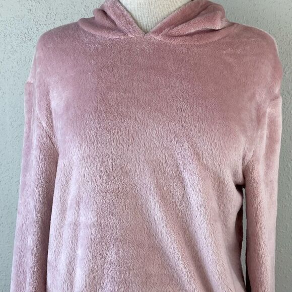 Pre-Owed Cold Crush Womens Pink Fleece/Teddy Hoodie Size S - Picture 2 of 5